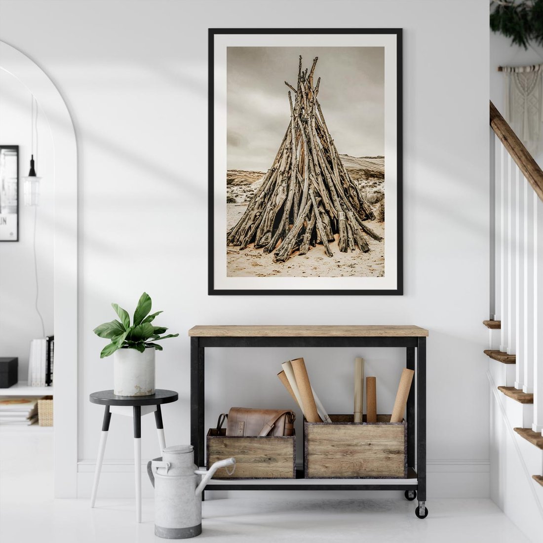 Plakat w ramie 40x50 - Ciepło Przeszłości - retro fotograia, odcienie sepii - rama czarna