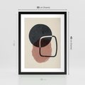 Plakat w ramie 30x40 - Abstrakcyjna Harmonia - abstrakcyjne nieregularne kształty, minimalistyczny plakat - rama czarna