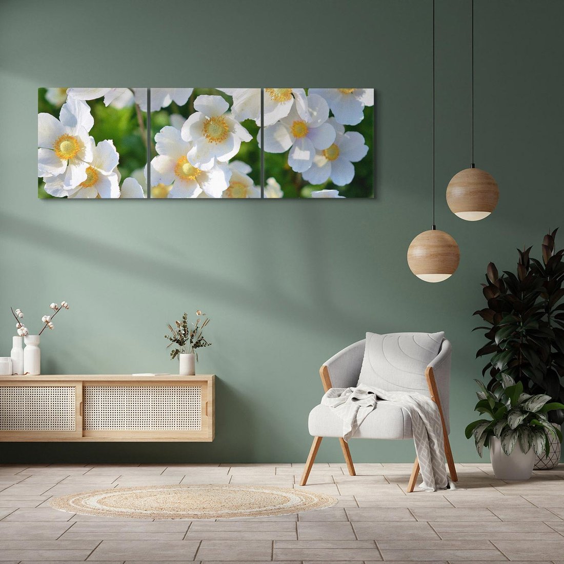 Obraz na płótnie 150x50 - Kwiatowy Raj - kwiat, kwiaty