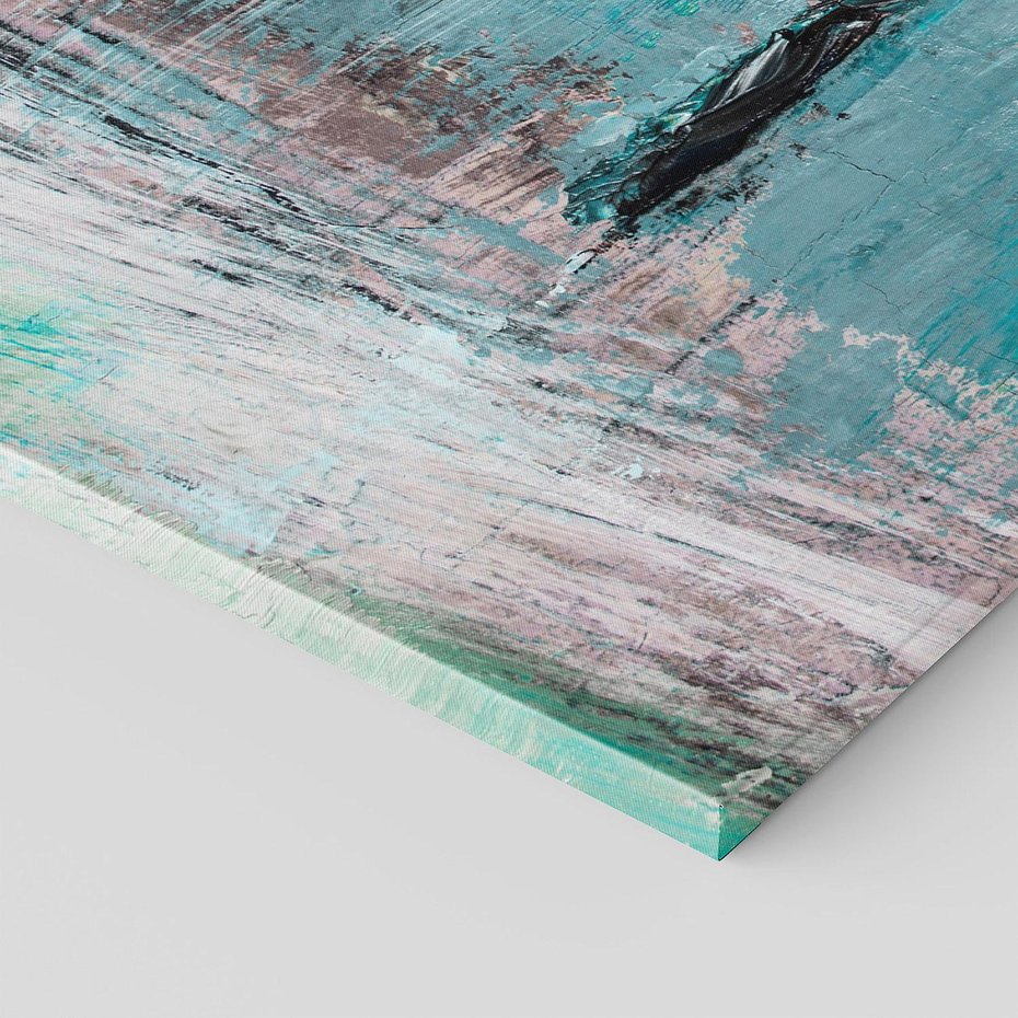 Obraz na płótnie 150x50 - Odbicie utraconych barw - abstrakcja, niepokój