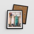 Plakat w ramie 40x50 - Deski Surfingowe w Pionie - deski surfingowe, ustawione pionowo - rama czarna