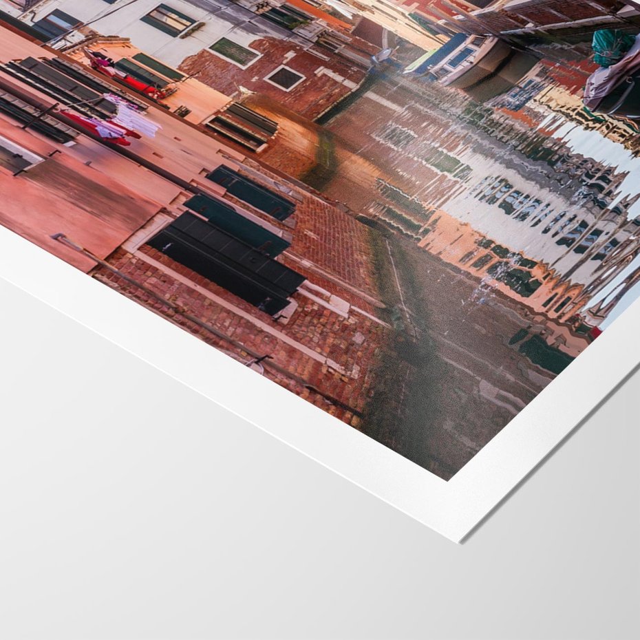 Plakat bez ramy 21x30 - Przejażdżka gondolą przez Wenecję - Wenecja, kanały