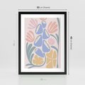 Plakat w ramie 30x40 - Minimalistycznie i Pastelowo - pastelowe kwiaty, na beżowym tle - rama czarna