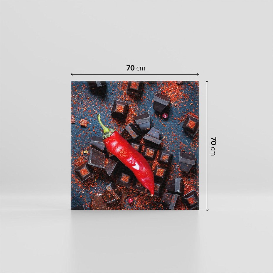 Obraz na płótnie 70x70 - Papryka w Restauracji - restauracja, papryka