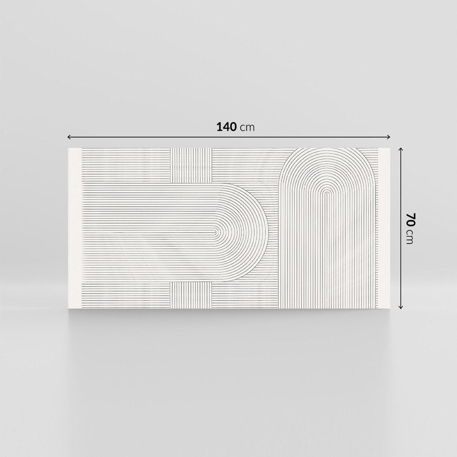 Obraz na płótnie 140x70 - Geometryczna Elegancja Mid Century - mid century, minimalizm