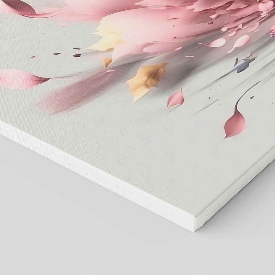 Obraz na płótnie 140x70 - Kwiatowy Wir - nowoczesna grafika komputerowa, wir z kwiatów