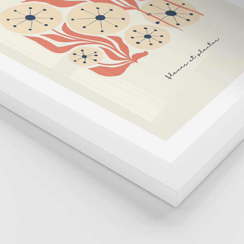 Plakat w ramie 30x40 - Dmuchawce w Abstrakcji - dmuchawce, abstrakcja - rama biała