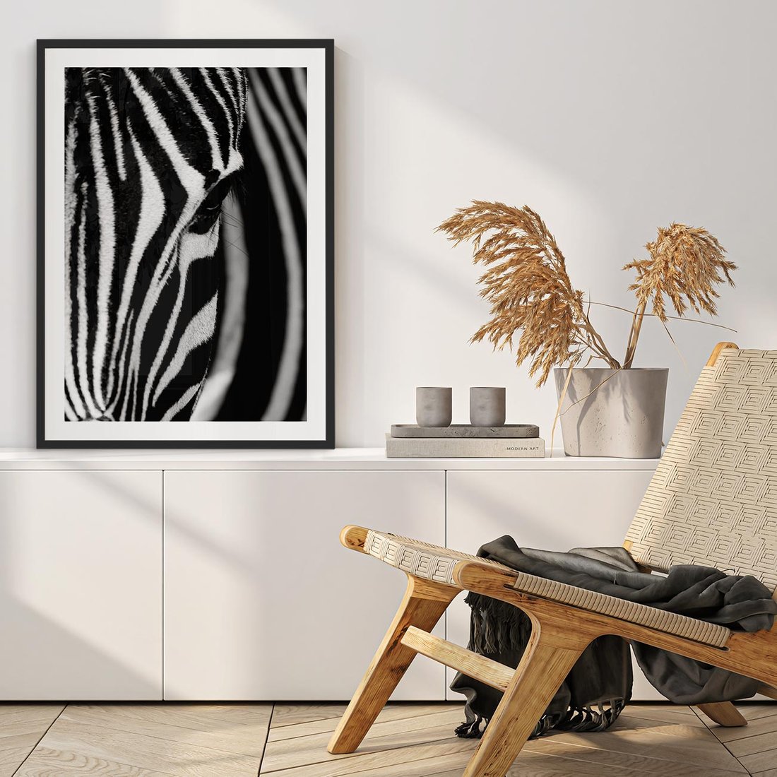 Plakat w ramie 30x40 - Pasy Zebr - zebra, paski - rama czarna