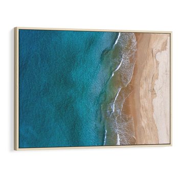 Obraz w ramie 100x70 - Spokój nad morzem - morze, plaża - rama drewno