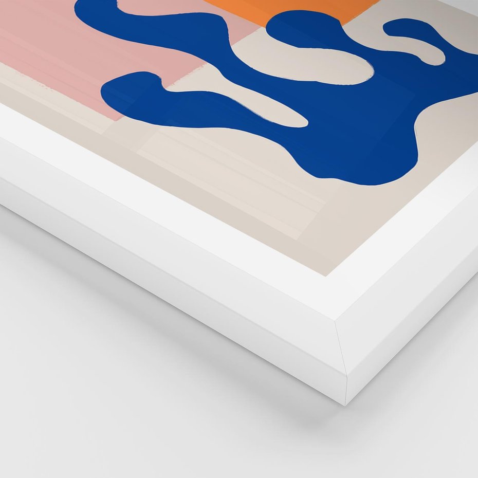 Plakat w ramie 30x40 - Bezgraniczna Galeria Plam - abstrakcja, nowoczesny plakat - rama biała