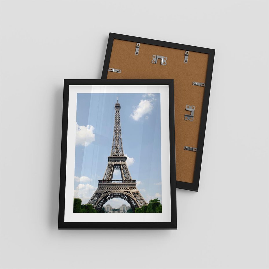 Plakat w ramie 30x40 - Paryż z wieżą Eiffla - Eiffla, Paryż - rama czarna