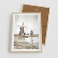 Plakat w ramie 50x70 - Wiejskie Młyny: Rustykalna Fotografia - młyny, rustykalna fotografia - rama drewno