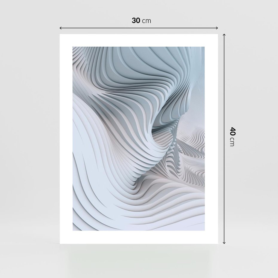 Plakat bez ramy 30x40 - Abstrakcyjne Przestrzenie - geometria, 3D