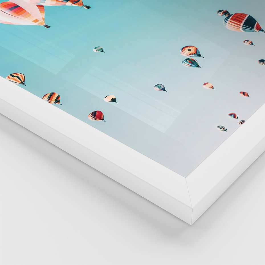 Zestaw obrazy w ramie 40x50 galeria - Surfing, Floryda, balony - rama biała