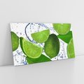 Obraz na płótnie 120x60 - Świeże limonki - limonki, woda