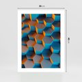 Plakat bez ramy 30x40 - Trójwymiarowa Gra - geometryczna, 3D