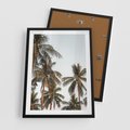 Plakat w ramie 50x70 - Palmy - tęsknota za Hawajami - palmy, Hawaje - rama czarna