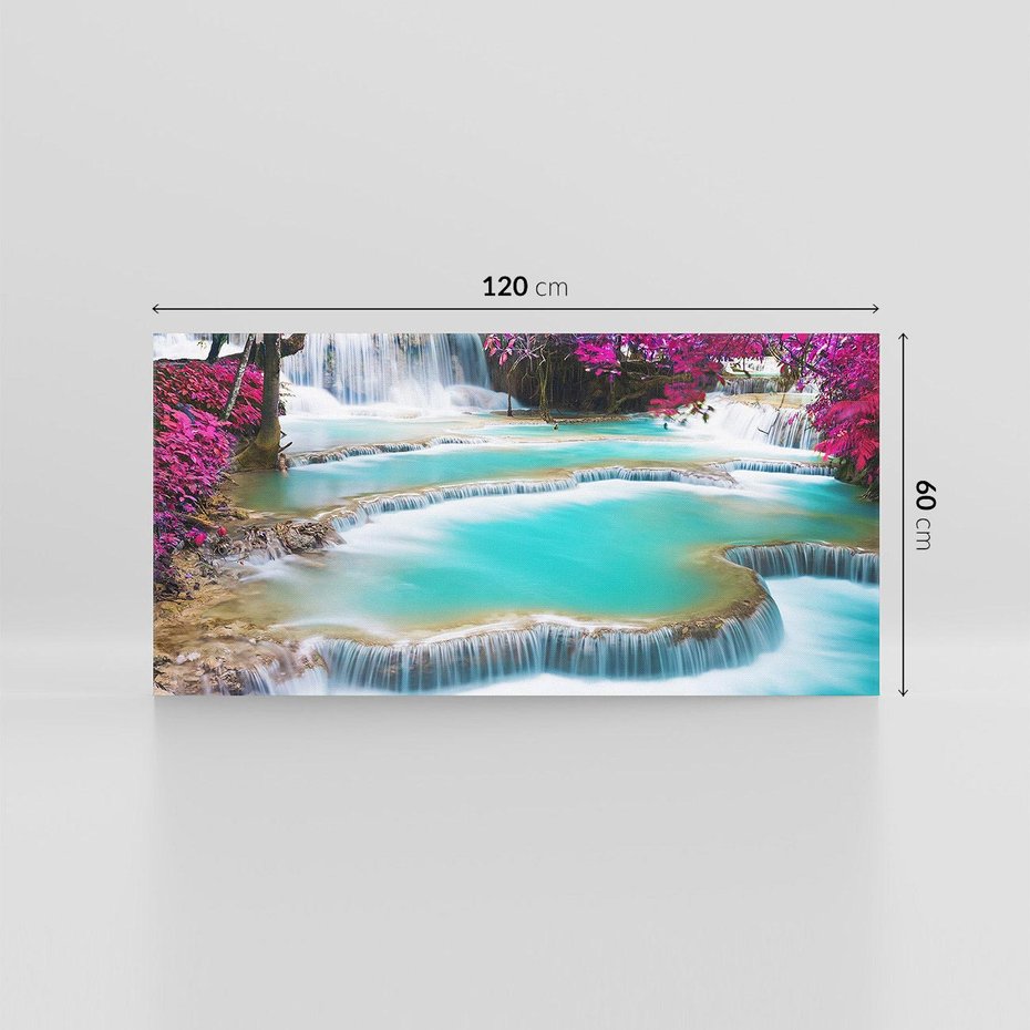 Obraz na płótnie 120x60 - Tajlandzki Wodospad: Moc Natury - Tajlandia, wodospad