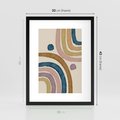 Plakat w ramie 30x40 - Kształtujące Inspiracje - abstrakcyjne tęcze, kompozycja - rama czarna