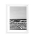 Plakat w ramie 50x70 - Słuchaj Śpiewu Fal - morze, fale - rama biała