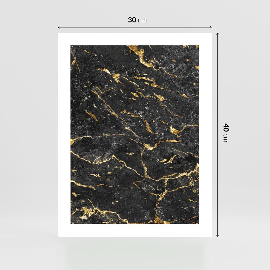 Plakat bez ramy 30x40 - Egzotyczny Blask - marmur, złoto