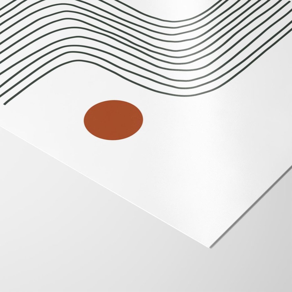 Plakat bez ramy 40x50 - Kontury Harmonii - nieregularne linie, koła