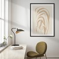 Plakat w ramie 40x50 - Formy Nowoczesności - minimalistyczny plakat, liście palmy - rama czarna