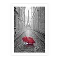 Plakat bez ramy 40x50 - Kolorowy parasol w Paryżu - Paryż, parasol