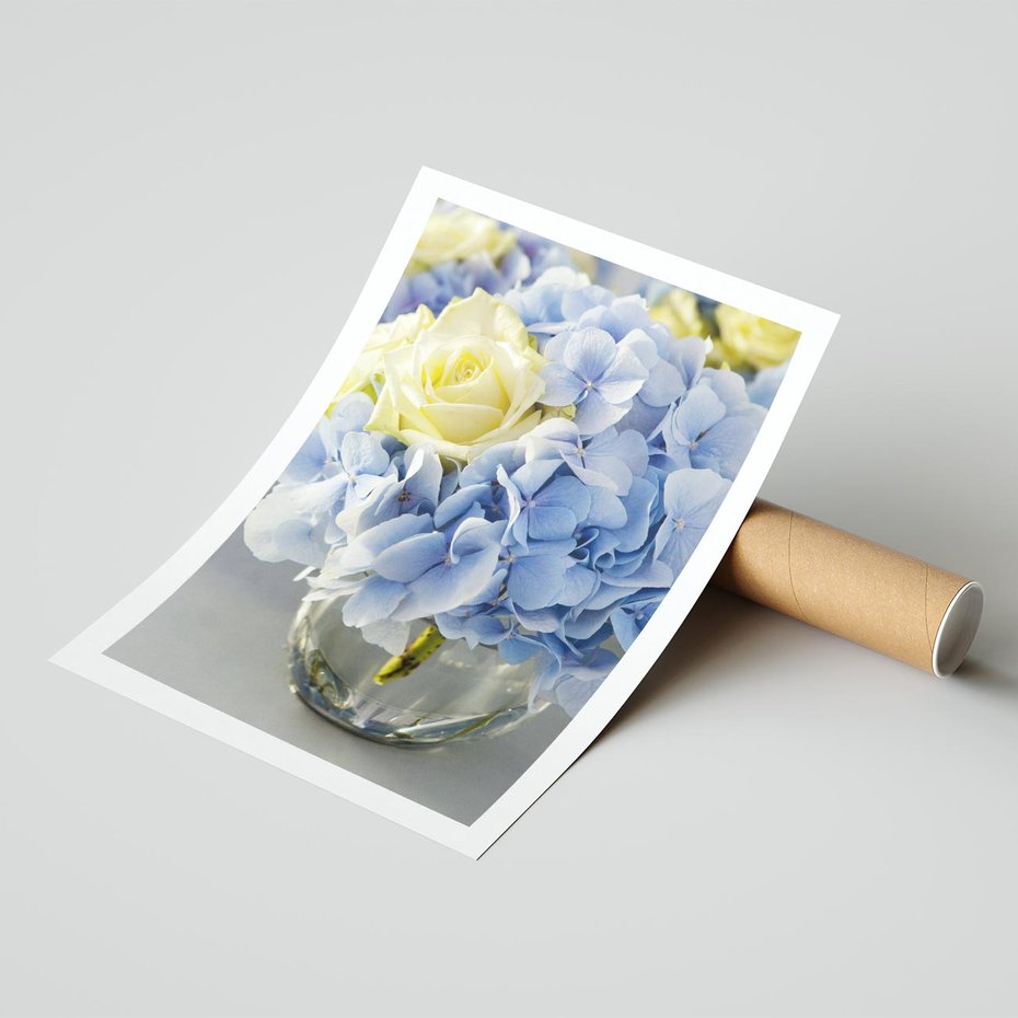 Plakat bez ramy 50x70 - Różany Bukiet - bukiet, kwiaty