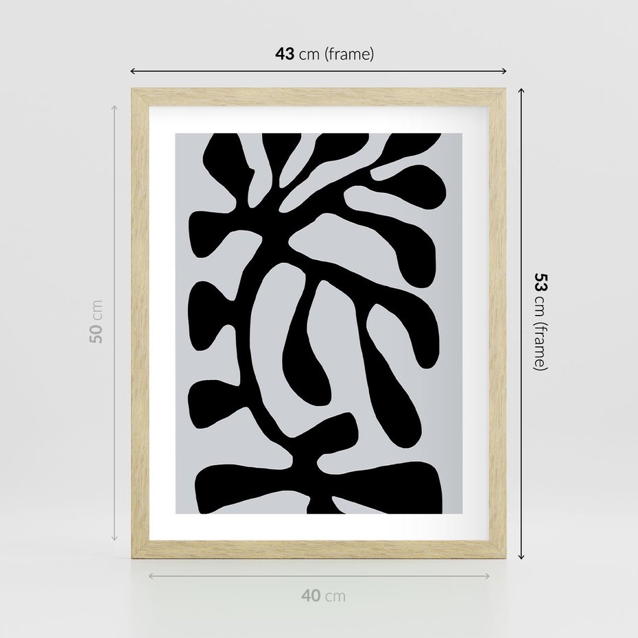 Plakat w ramie 40x50 - Przenikające Refleksje - matisse, sztuka nowoczesna - rama drewno