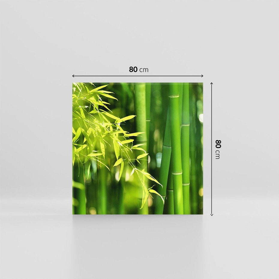 Obraz na płótnie 80x80 - Spokój bambusowego lasu SPA - bambus, drzewa