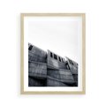 Plakat w ramie 40x50 - Surowa Elegancja Architektury - architektura, surowe formy - rama drewno