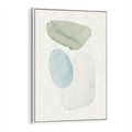 Obraz w ramie 50x70 - Akwarelowa Symfonia Natury - abstrakcyjne delikatne plamy, akwarelowe - rama biała