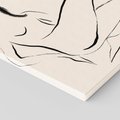 Obraz na płótnie 40x40 - Piękno w Minimalizmie - abstrakcyjny rysunek, minimalistyczna kreska