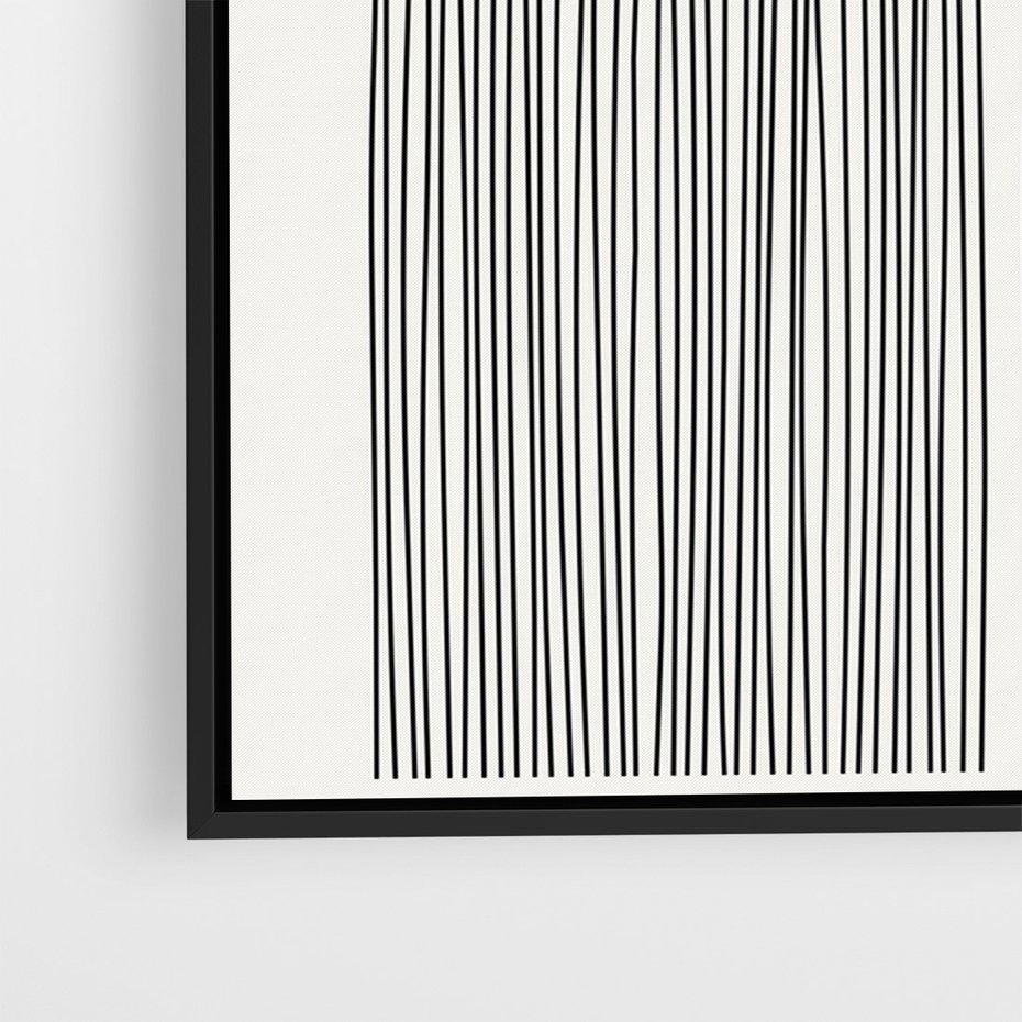 Obraz w ramie 50x70 - Abstrakcyjne Pulsacje - koło, boho styl - rama czarna