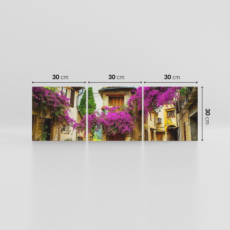 Obraz na płótnie 90x30 - Urok francuskiej uliczki - Francja, uliczka