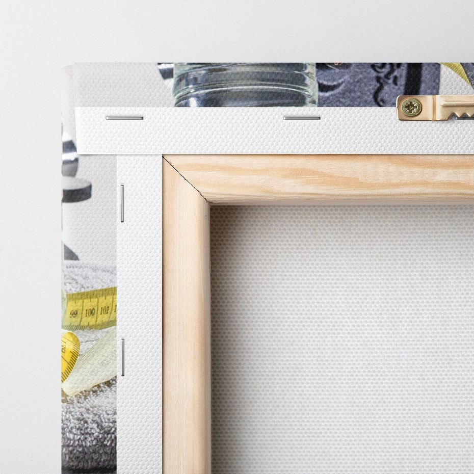 Obraz na płótnie 50x70 - Energiczna Fitnessowa Pasja - siłownia, fitness