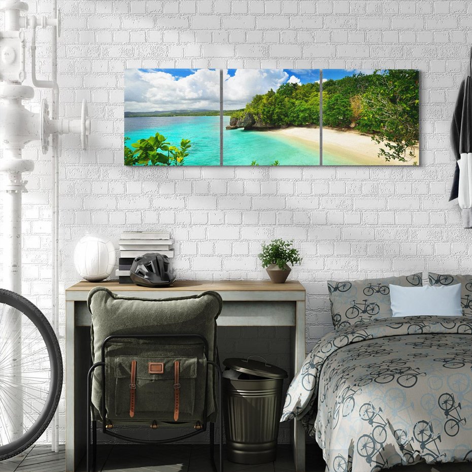 Obraz na płótnie 120x40 - Tropikalna wyspa na Filipinach - Filipiny, tropikalna