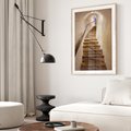 Plakat w ramie 30x40 - Schody Wymiarów - schody, tunel - rama drewno