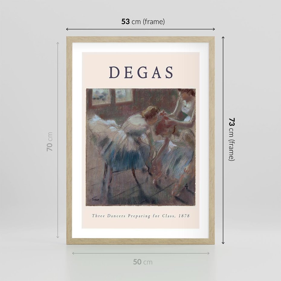 Plakat w ramie 50x70 - Elegancja Baletu na Plakacie - reprodukcja, degas - rama drewno