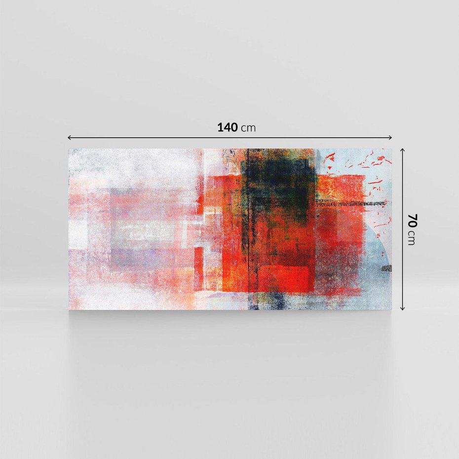 Obraz na płótnie 140x70 - Burza Emocji - wyrazista abstrakcyjna sztuka, dramatyzm