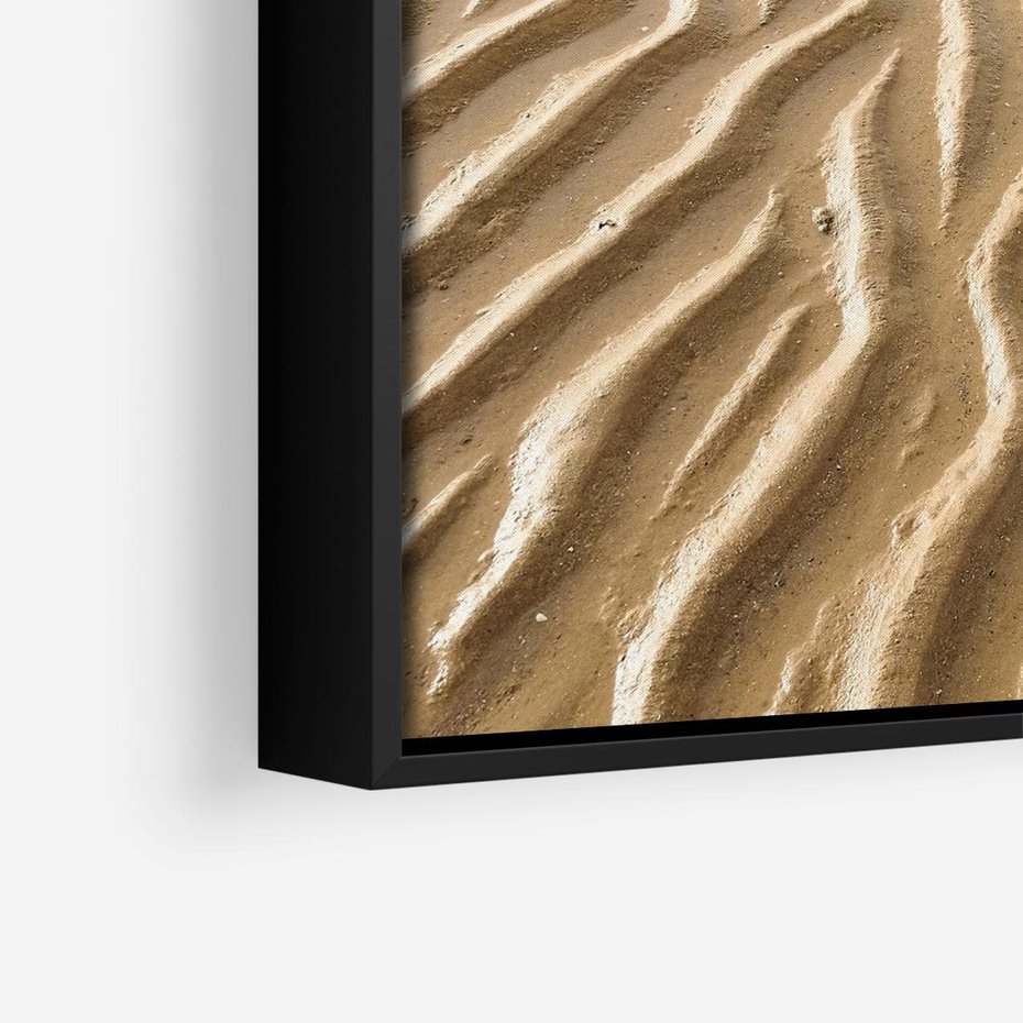 Obraz w ramie 50x50 - Piasek i Nieskończoność - pustynia, piasek - rama czarna