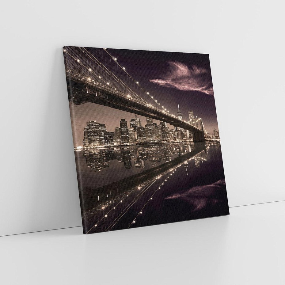Obraz na płótnie 40x40 - ikona Nowego Jorku - most, Nowy Jork
