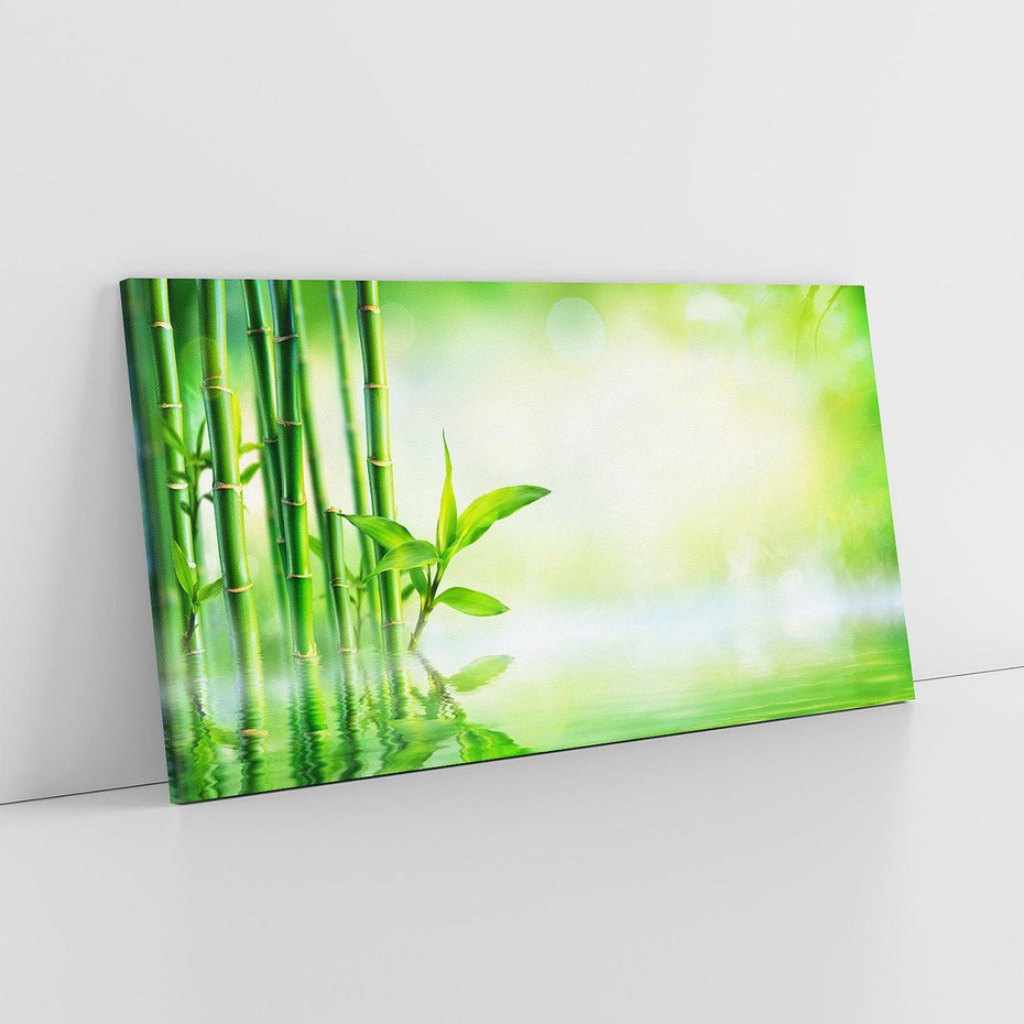Obraz na płótnie 100x50 - Bambusowy relaks w SPA - bambus, SPA