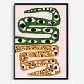 Obraz w ramie 50x70 - Mroczne Wypaczenia - abstrakcyjny obraz, dziwne kształty - rama czarna