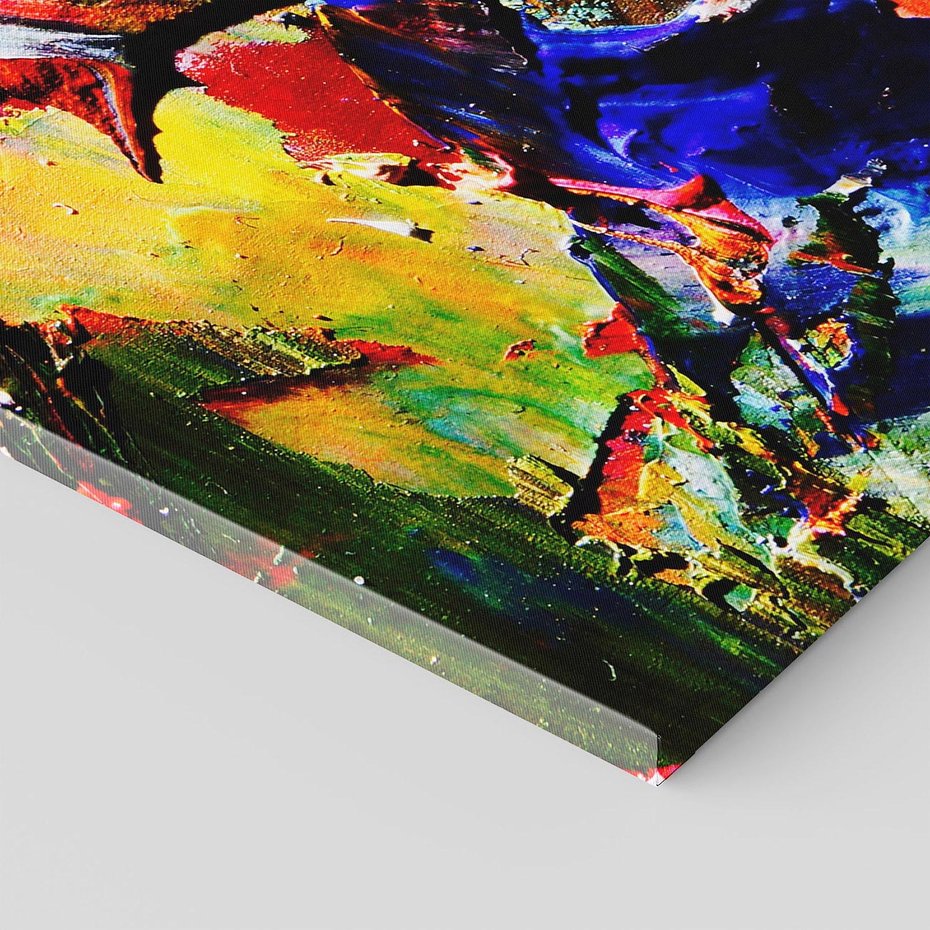 Obraz na płótnie 80x120 - Szalejące ognie kolorów - abstrakcja, farby olejne