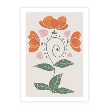 Plakat bez ramy 30x40 - Migocące Kształty Kwiatów - kwiaty polne, plakat