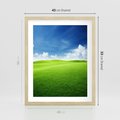 Plakat w ramie 40x50 - Łąka pod Niebem - łąka, niebo - rama drewno
