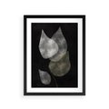 Plakat w ramie 30x40 - Mroczne Złudzenia - abstrakcyjne liście, mroczna atmosfera - rama czarna