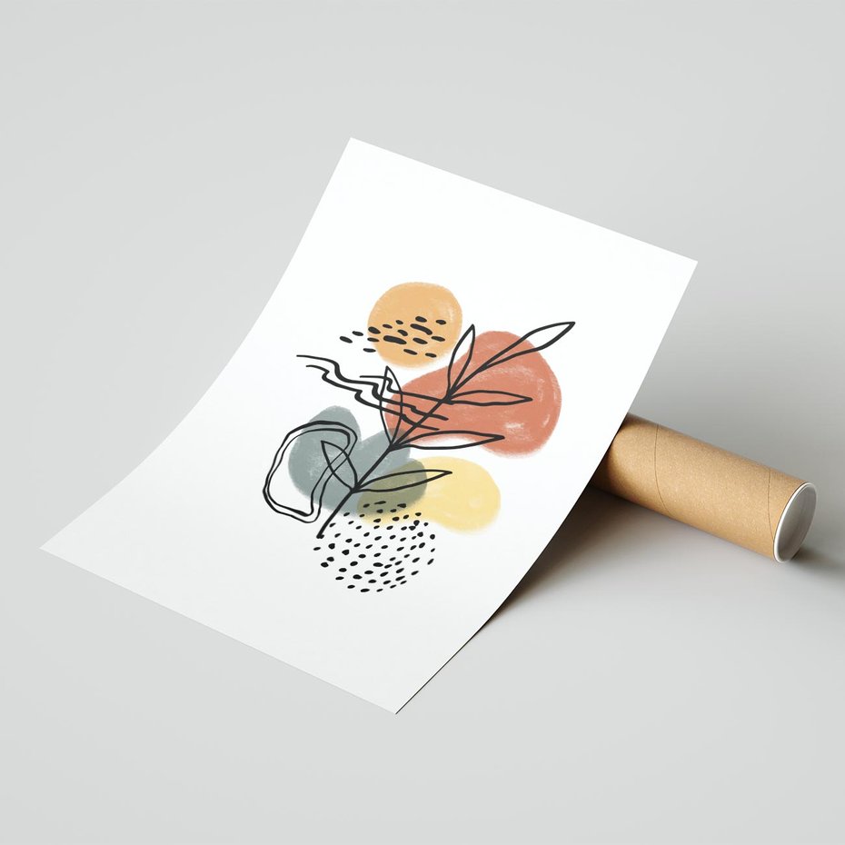 Plakat bez ramy 50x70 - Bezgraniczne Przenikania - abstrakcja, sztuka nowoczesna